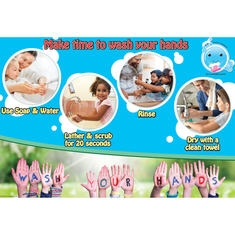 MAKE TIME TO WASH YOUR HANDS CHART (13''x19'')(33cmx48.2cm)