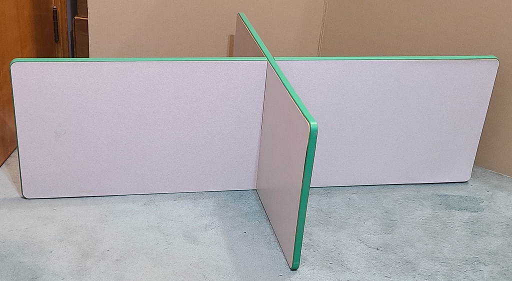 Jonticraft Study Carrel Gray/Green [Fits (30"x48")(76cmx122cm)Table] Slightly damaged