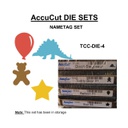 ACCUCUT  DIE SET (4) NAMETAGS SET (4 DIES)