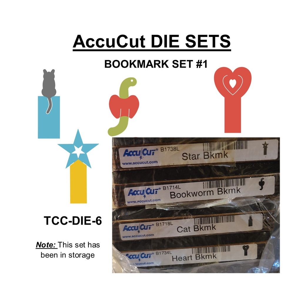 ACCUCUT  DIE SET (6) BOOKMARK SET (4 DIES)