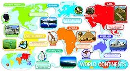 [9780545118392] WORLD CONTINENTS Bulletin Board Set (37pcs)