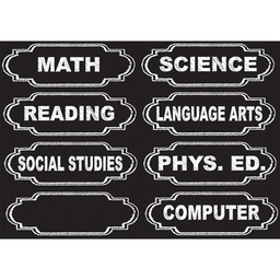 [ASHX19003] Die- Cut Magnets Class Subjects Write-on/wipe-off (8pcs)(14cmx4.5cm)(5.5''x1.7'')