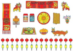 [CDX110092] Chinese New Year Mini Bulletin Board Set 20"x5.25"(50.8cmx13.3cm) ( 30pcs)