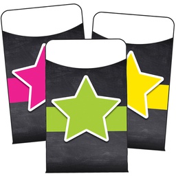 [CDX121124] STARS LIBRARY POCKETS SCHOOL GIRL STYLE (36 pcs)(3.1''x5.5'')(8cmx14cm)