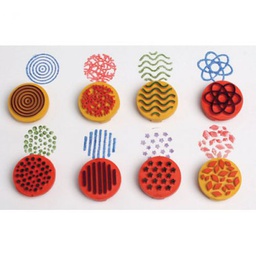[CEX6659] READY2LEARN PAINT &amp; CLAY FINGER PRINTERS Set of 8 (1"=2.5cm)