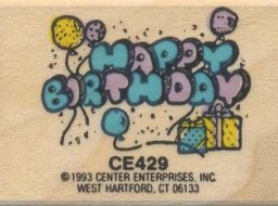 [CEX429] Happy Birthday Balloons Stamp (7.6cmx5.5cm)(2.9''x2'')