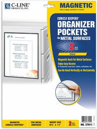 [CLI37911] SIGN HOLDERS MAGNETIC BACKING FOR METAL SURFACES &amp; WHITEBOARDS (2PK)