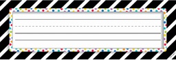 [CTPX4299] BOLD STRIPES &amp; DOTS, BOLD &amp; BRIGHT NAME PLATES  (24.1cm x 8.2cm)     (36 pcs)