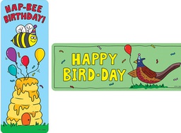 [CTP5555] So Much Pun! Hap-Bee Birthday Bookmarks (2.5''x7'')(6.3cmx17.7cm)(30pcs)