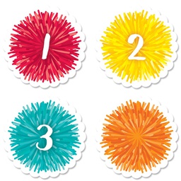 [CTP8531] Pom-Poms Calendar Days (2.7''-6.9cm) (35pcs)