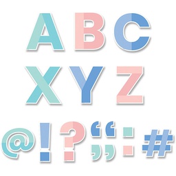 [CTP8656] CALM &amp; COOL COLOR BLOCK LETTERS (5''-12.7cm) (110pcs)