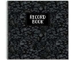 [CTPX8790] Black Foliage Record Book (9''x12'')(22.8cmx30.4cm)(30pgs)
