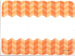 [CTPX0714] ORANGE HERRINGBONE LABELS (3''x4'')(7.5cmx10cm)  (36 pcs)