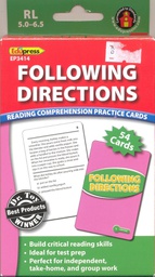 [EPX63414] Following Directions,Practice Cards (Green Level)(RL:5.0-6.5) 54 Cards
