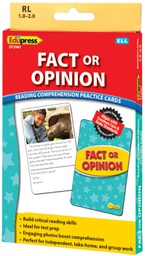 [EPX62987] Reading Comprehension Practice Cards: Fact or Opinion (Yellow Level)(RL:1.0-2.0) 40 Cards