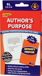 [EPX63425] Reading Comprehension Practice Cards: Author’s Purpose (Blue Level) 54 Cards