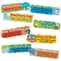 [EU847057] DR SEUSS READING TIPS MINI BB Set 21" x 6"(53cm x 15.5cm) 8 pcs