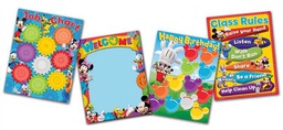 [EUX847534] Mickey Mouse Clubhouse Chart Set (4pcs)(44.5cmx56cm)(17.5''x22'')