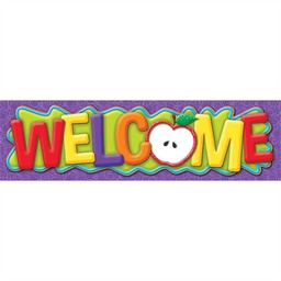[EUX849007] COLOR MY WORLD WELCOME! BANNER (45''x12'')(114.3cmx30.4cm) (1pc)