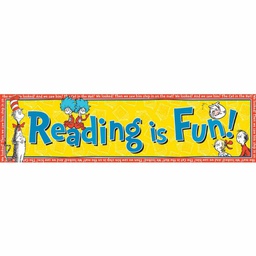 [EU849662] DR SEUSS READING IS FUN CLASSROOM BANNERS   (45"x12")(114.3cmx30.4cm)  (1pc)