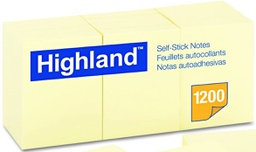 [MMMX6539YW] STICKY NOTES HIGHLAND YELLOW 1.5" x 2" (3.8cm x 5cm) 12 per pack