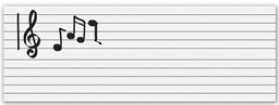[PX1807] GOWRITE Self-Adhesive MUSIC STAFF ROLL 17" x 4'   (43cm x 1.22m)