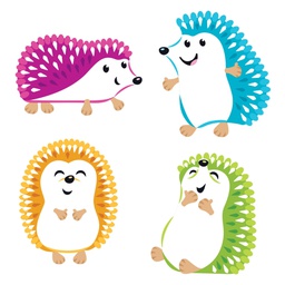 [TX10739] Colorful Hedgehogs Accents Variety Pk (12 designs (6''(15.5cm)(36 pcs)