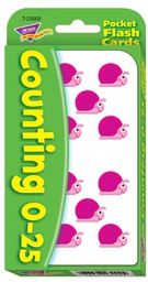 [T23002] Counting 0-25 Pocket Flash Cards Two-sided(56cards)(3-6yrs)(3.1''x5.25'')(7.6cmx13.3cm)