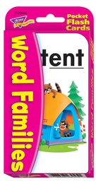 [T23045] Word Families Pocket Flash Cards Two-sided (56cards)
