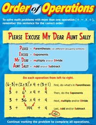 [TX38177] Order of Operations Chart (55cmx 43cm)(17''x22'')