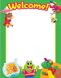 [T38460] Welcome! Playtime Pals Chart 17''x22''(43cmx55cm)