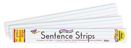 [T4001] White WIPEOFF Sentence Strips (3''x24")(7.6cmx60.9cm)(30strips)