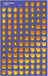 [T46073] Teddy Bears Mini Stickers (8stickers)(800stickers)(0.4''-1cm)