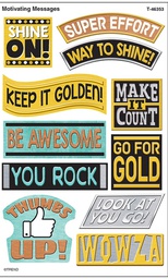 [T46353] I*Metal Motivating Messages Stickers (8sheets)(88stickers) (lg: 2.5''-6.5cm sm:0.9''-2.5cm)