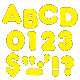 [T464] Yellow Casual Uppercase (72pcs)(4''-10cm)