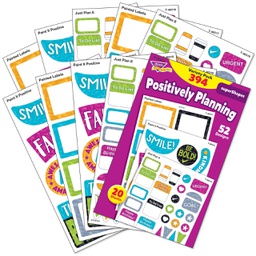 [T46933] Color Harmony Positively Planning Stickers (20sheets)(394stickers) (lg: 2.5''-6.5cm sm:0.9''-2.5cm)