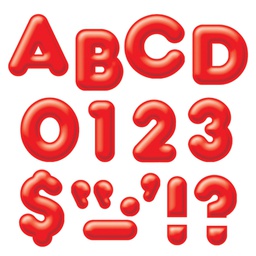 [TX79502] Red 4" in 3-D Uppercase (25cmx 23cm (71 characters)
