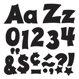 [T79802] Black Friendly Combo Letters (225pcs)(4''-10cm)