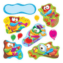 [T8365] Owl-Stars! Characters B.B.SET  (11owls,5 balloons,1 blank sign)(17pcs) (Lg piece- 37cmx18cm)(14.5''x7'')