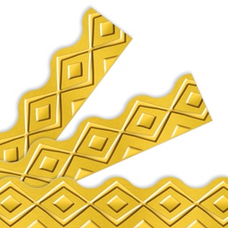 [T92681] I*Metal Golden Lines Borders (39'x2.25") (11.9m x 5.7cm)