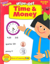 [T94219] Time &amp; Money Wipe off Workbook (GR 1-2) Write-on/Wipe-off