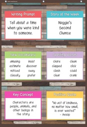 [TCR20326] Reclaimed Wood Large 6 Pocket Chart (26"x38") (66cmx96.5cm)