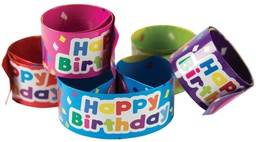 [TCR20666] Happy Birthday Balloons Slap Bracelets (10pcs) (9.5''x1'')(24cmx2.5cm)