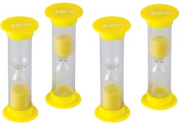 [TCR20946] 3 Minute Sand Timers - Mini ( 1” x 3.5”)(2.5cmx8.8cm)