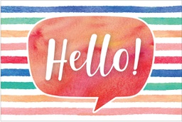 [TCR4764] Watercolor Hello Postcards (4''x6'')(10cmx15.2cm)(30pcs)
