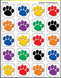 [TCR4973] Colorful Paw Prints Value-Pack Stickers (260stickers) (1''-2.5cm)