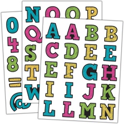 [TCRX5017] Chalkboard Brights Alphabet Stickers (0.7-2cm)(120 Stickers)