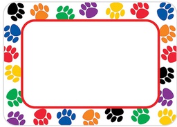 [TCR5168] Colorful Paw Prints Name Tags/Labels (3.5''x2.5'')(8.8cmx6.3m)(36pcs)