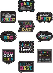 [TCR5576] Chalkboard Brights Positive Sayings Accents (10 designs,6"(15.24cm) (30pcs)