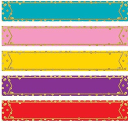 [TCRX77015] Large  Confetti Colorful Magnetic Labels ( 24.1 cm x 3.8cm)    (10 pcs)